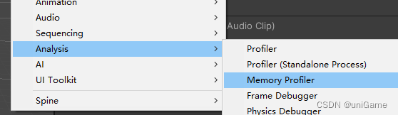 Unity Memory Profiler Cheatsheet
